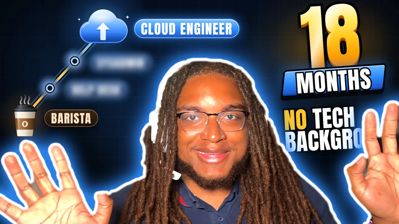 Barista to cloud engineer in 18 months, no tech background — video thumbnail